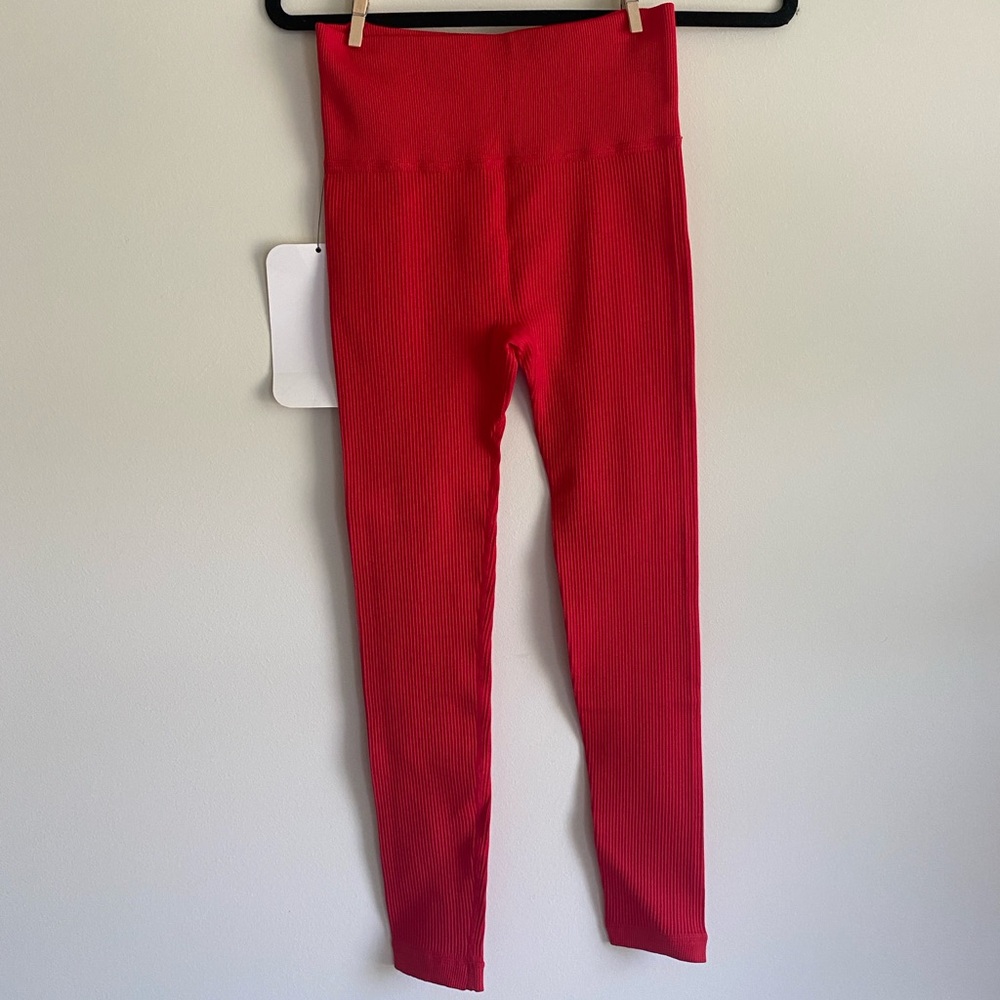 Red leggings